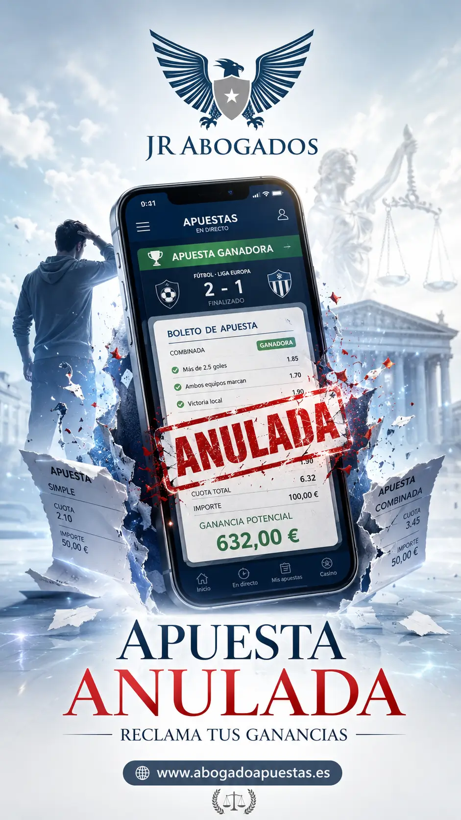 Reclamación legal por apuesta anulada en casas de apuestas online