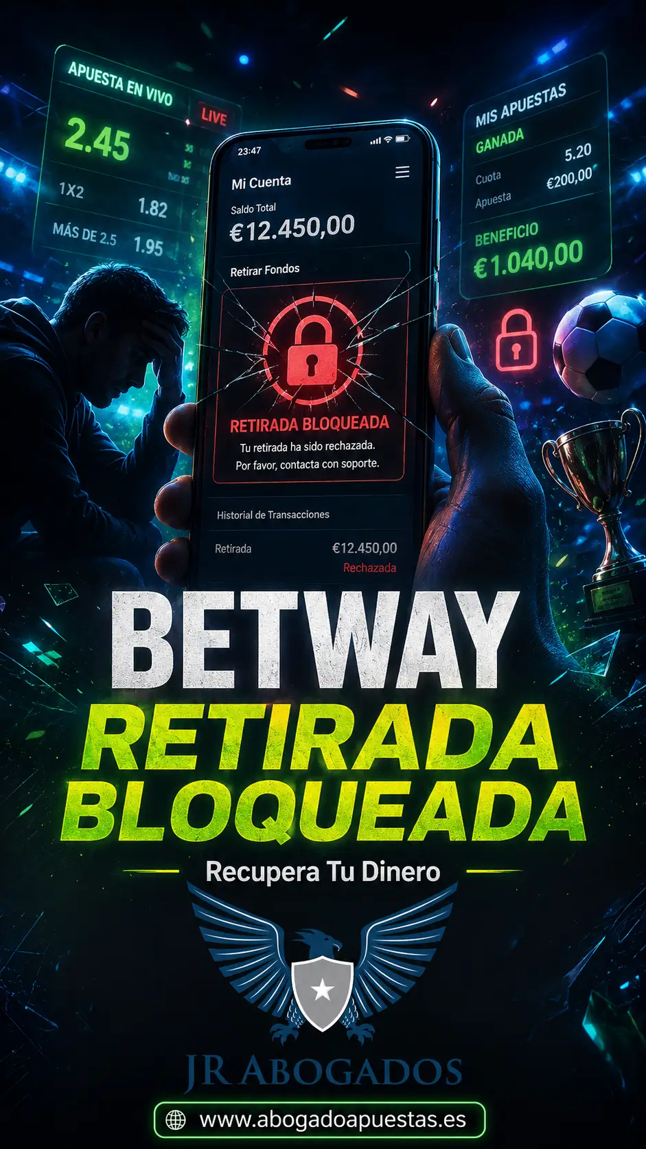 Reclamación contra Betway por saldo retenido o retirada bloqueada