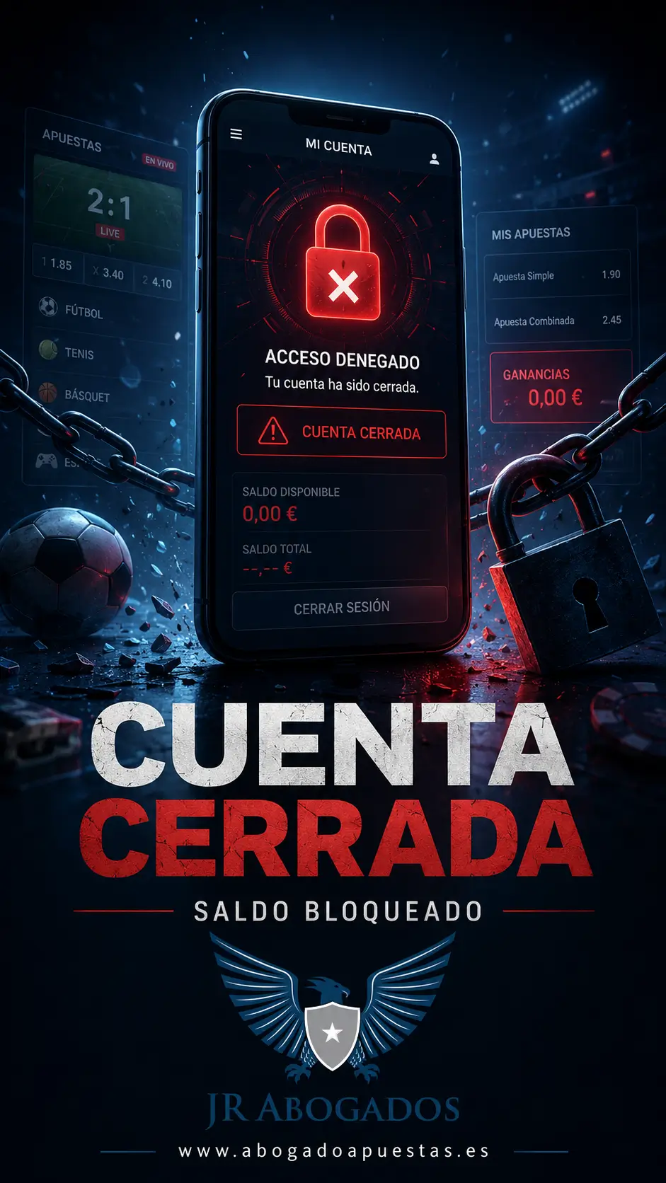 Reclamación legal por cuenta cerrada en casas de apuestas online